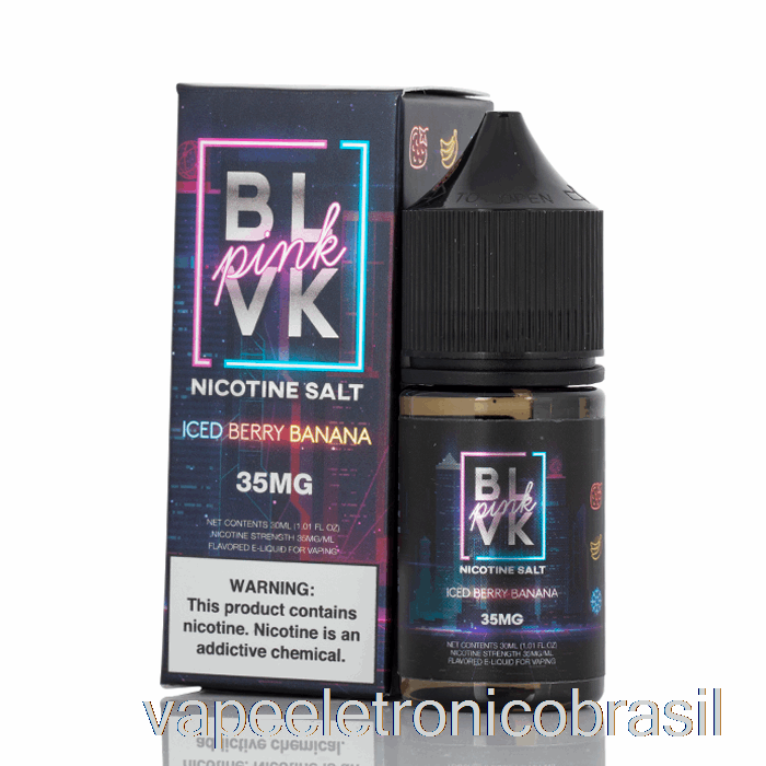 Vape Eletronico Iced Berry Banana Salt - Blvk Pink Series - Blvk - 30ml 35mg